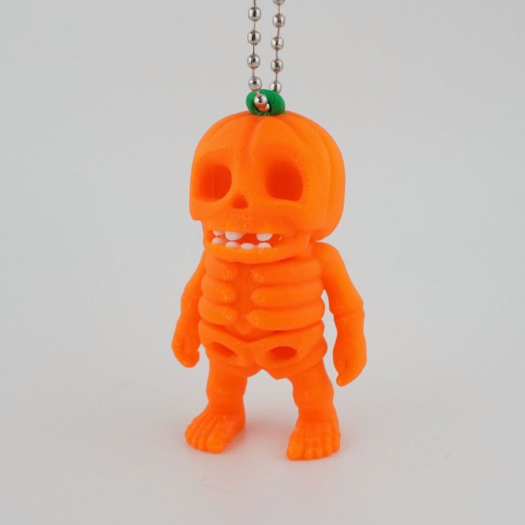 Pumpkin Skelett 3D Druck 6cm Wackel Figur/Anhänger