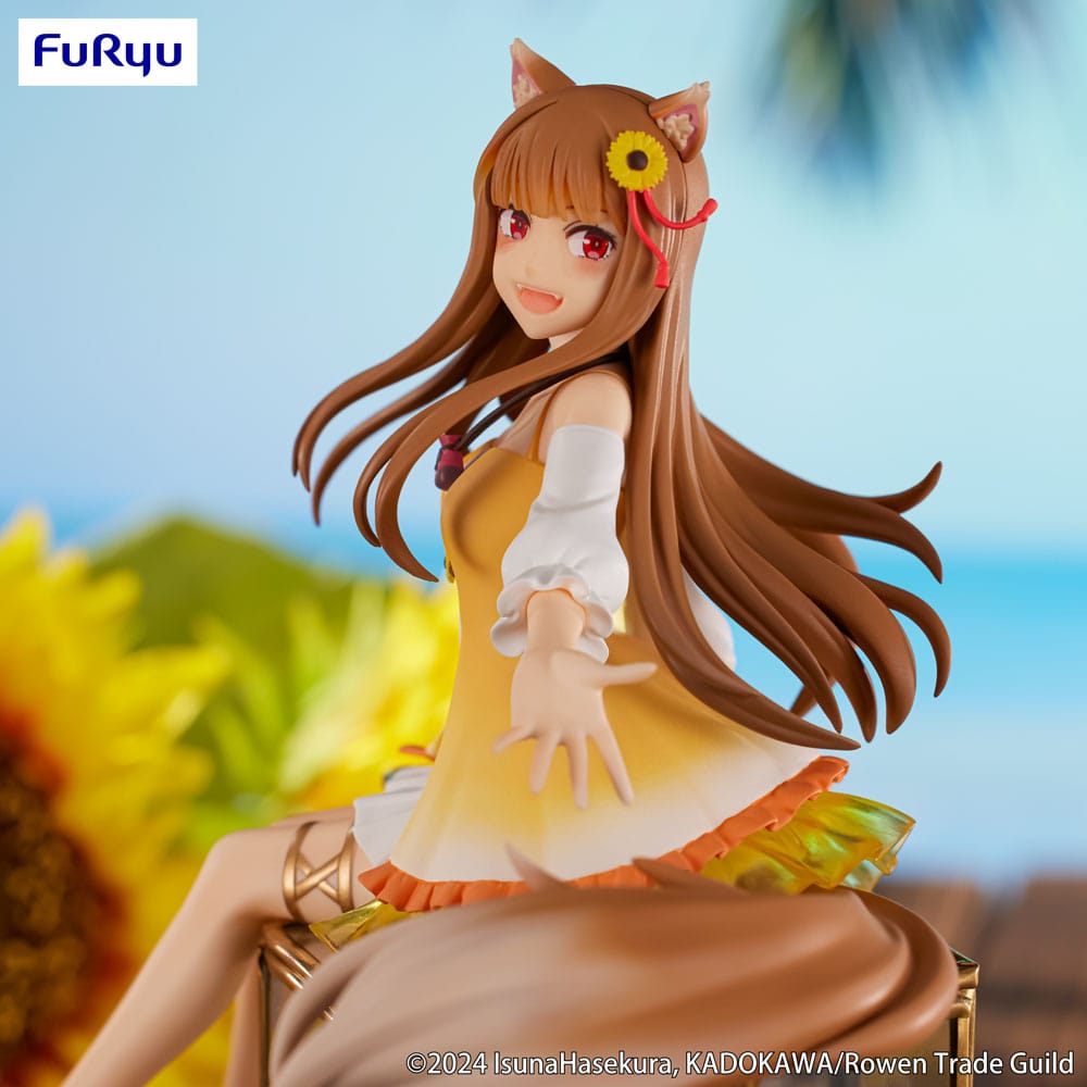 Spice and Wolf Holo Sunflower Dress Noodle Stopper 17cm Statue