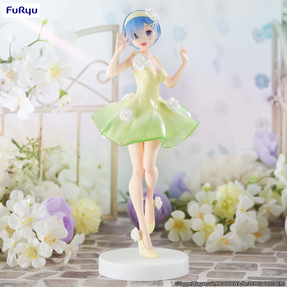 Re:Zero Rem Rem Flower Dress Trio-Try-iT 21cm Figur